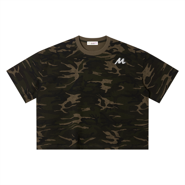 T-shirt unisexe à motif camouflage et coupe carrée - No Limits