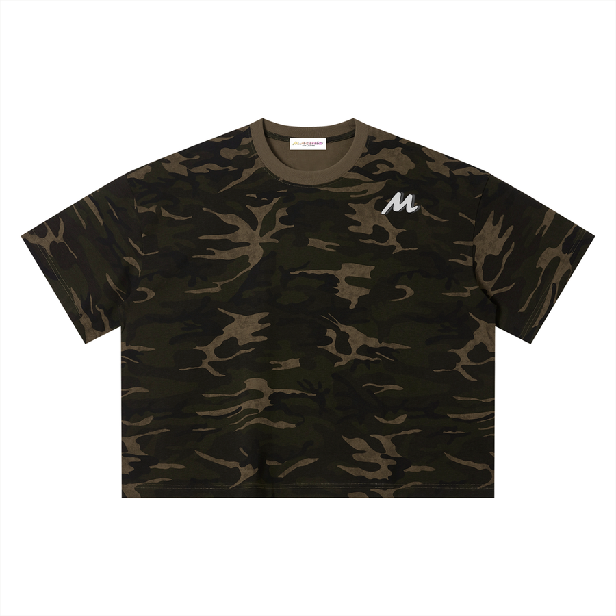T-shirt unisexe à motif camouflage et coupe carrée - No Limits