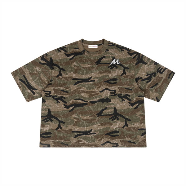T-shirt unisexe coupe carrée à motif camouflage - No Limits