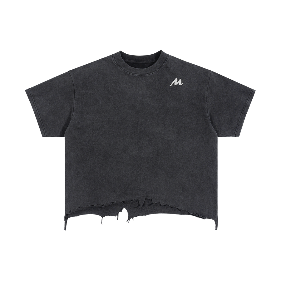 T-shirt coupe carrée, délavage et ourlet usé - Elite