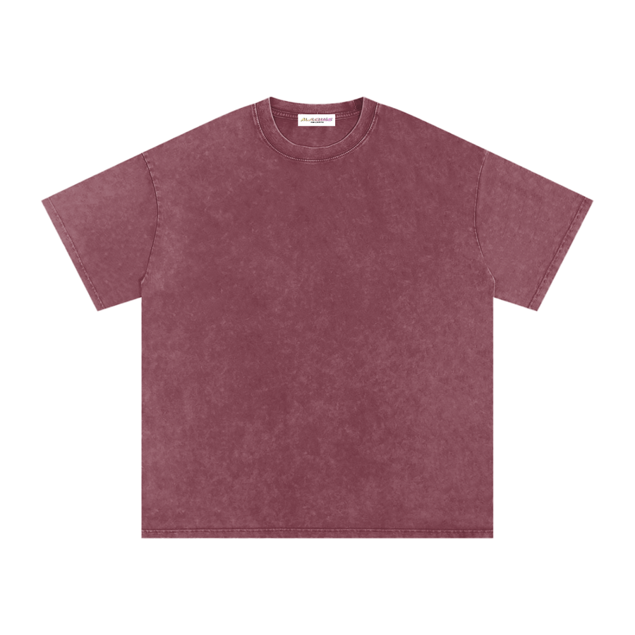 T-shirt oversize en coton à effet délavé « neige »