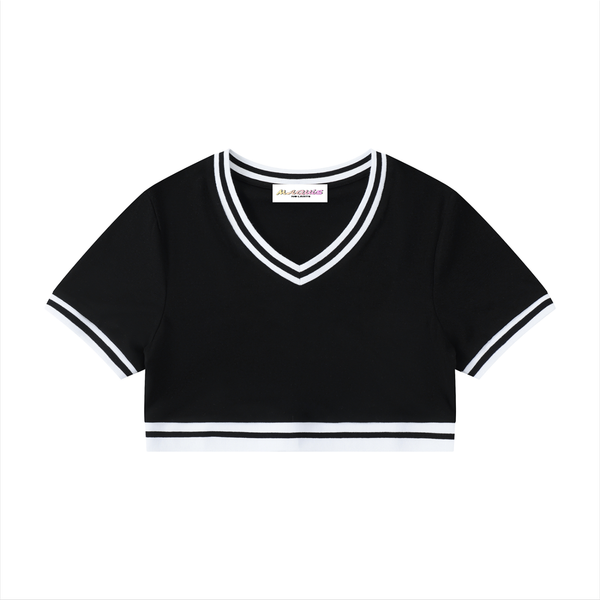 T-shirt court à col en V pour femme - Stargirl