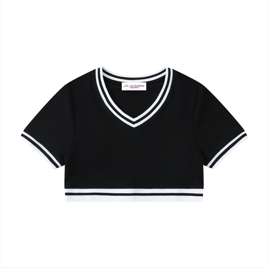 T-shirt court à col en V pour femme - Stargirl