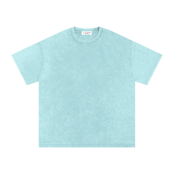 T-shirt oversize en coton à effet délavé « neige » - Lightning