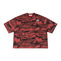 T-shirt unisexe coupe carrée à motif camouflage