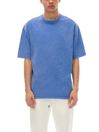 T-shirt oversize en coton à effet délavé « neige »