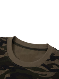 T-shirt unisexe à motif camouflage et coupe carrée